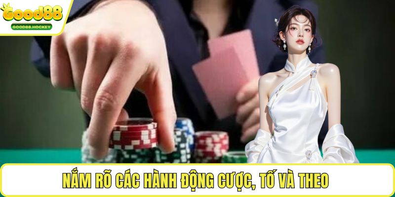 Thuật ngữ Poker Nắm rõ các hành động cược, tố và theo